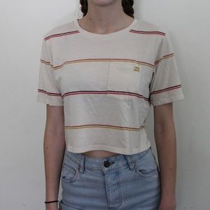 Striped cropped tee